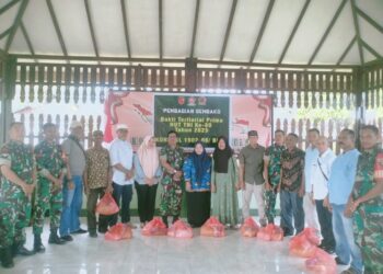 Sambut HUT TNI, Koramil Bula Berbagi dengan Para Purnawirawan