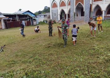 Pemuda Bula Bakti Sosial di Masjid Jami Libatkan TNI & Warga
